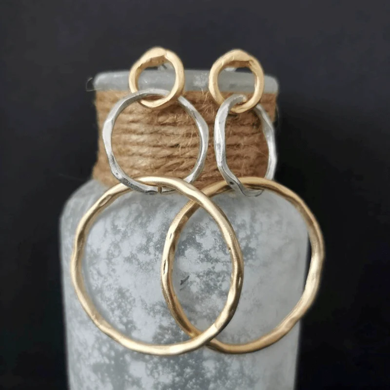 Vintage Gouden en Zilveren Oorbellen